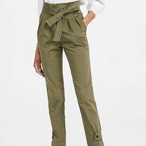 A.L.C. Karey Pant with Tie Waist with Ankle Tabs